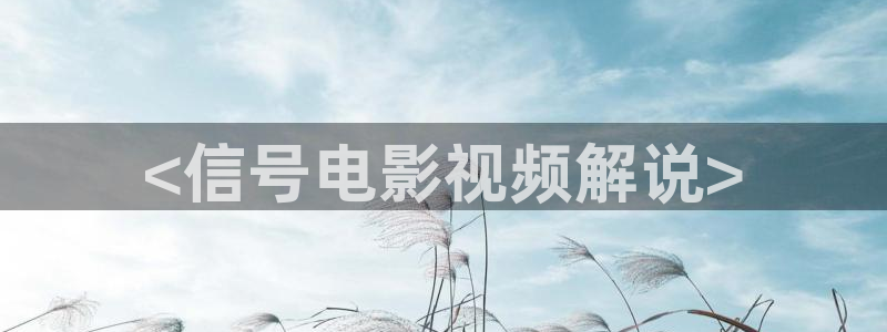 91茄子视频：<信号电影视频解说>
